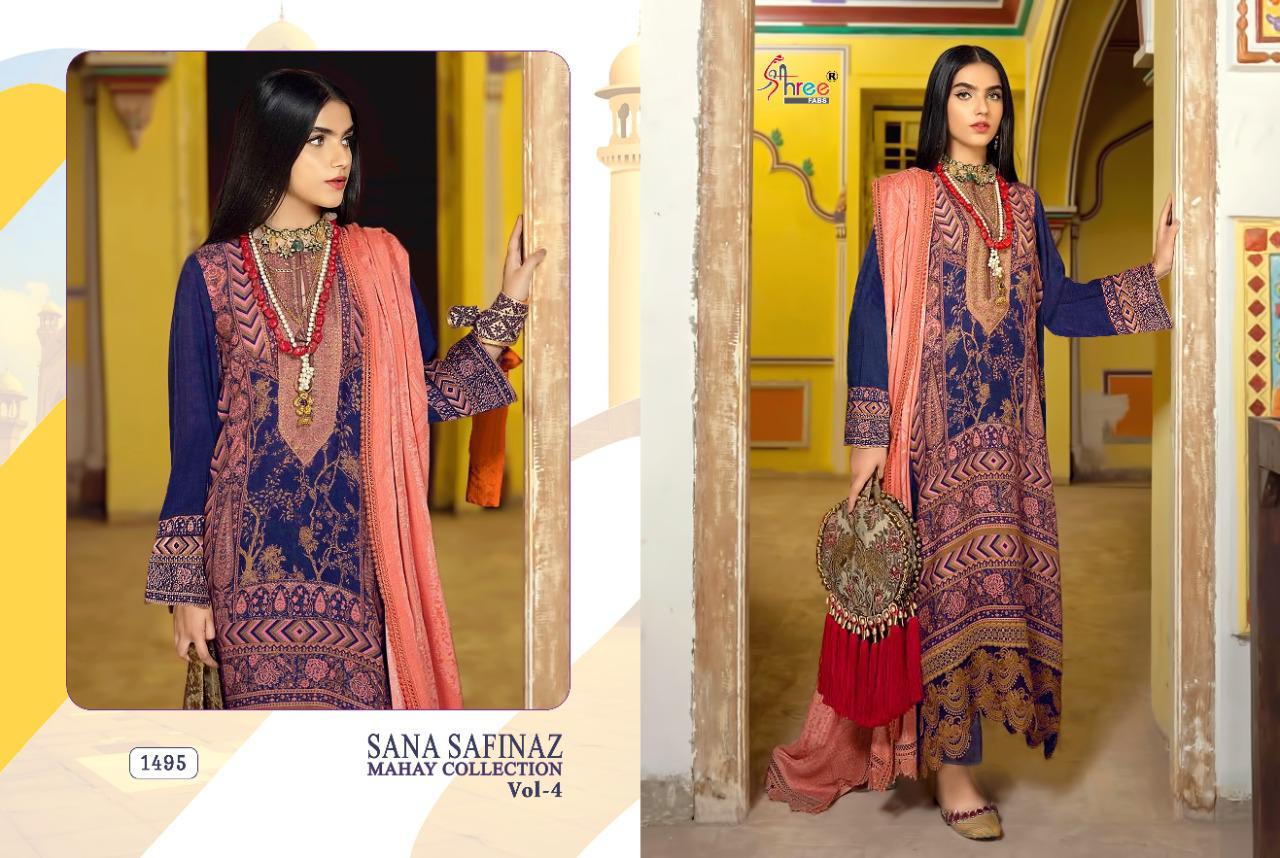 Shree  Presents Sana Safinaz Mahay Collection  Vol 4 Pakistani Salwar Suit