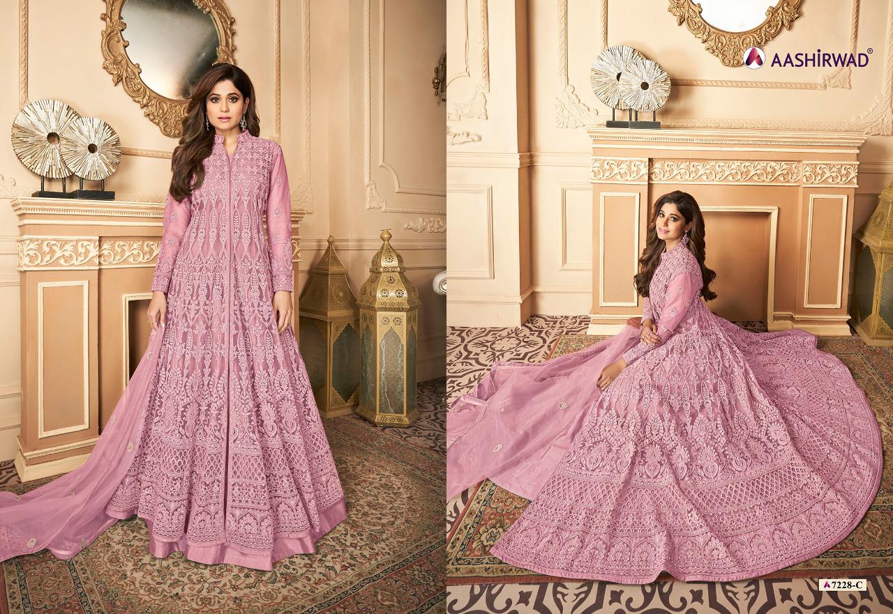 Aashirwad  Presents Navika 7228  Designer Salwar Suits