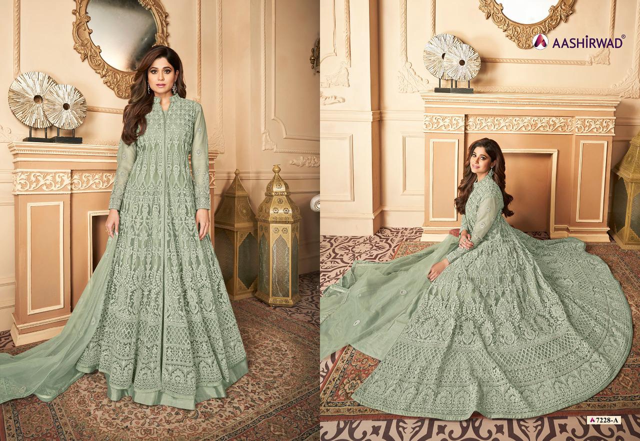 Aashirwad  Presents Navika 7228  Designer Salwar Suits