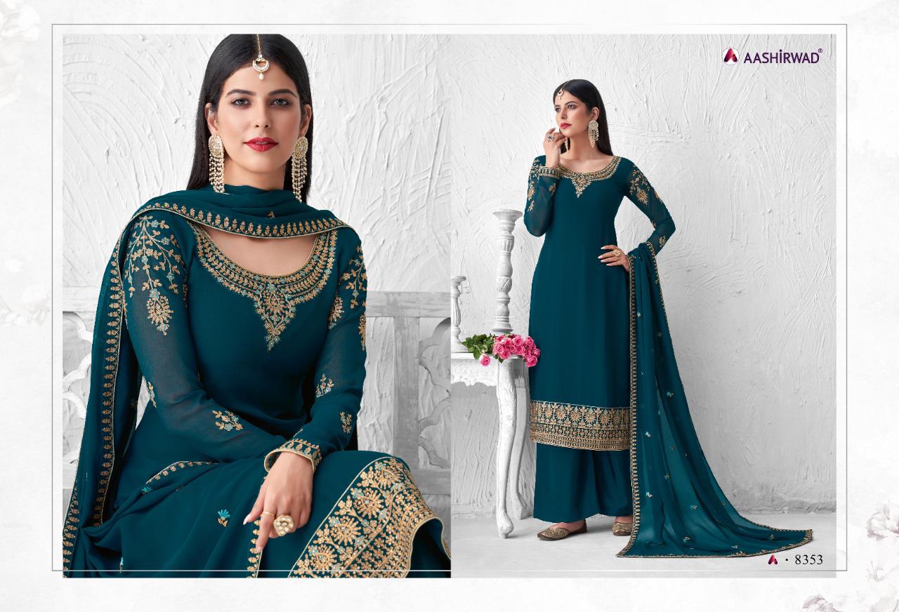 Aashirwad  Presents  Saffron 8348  Salwar Kameez