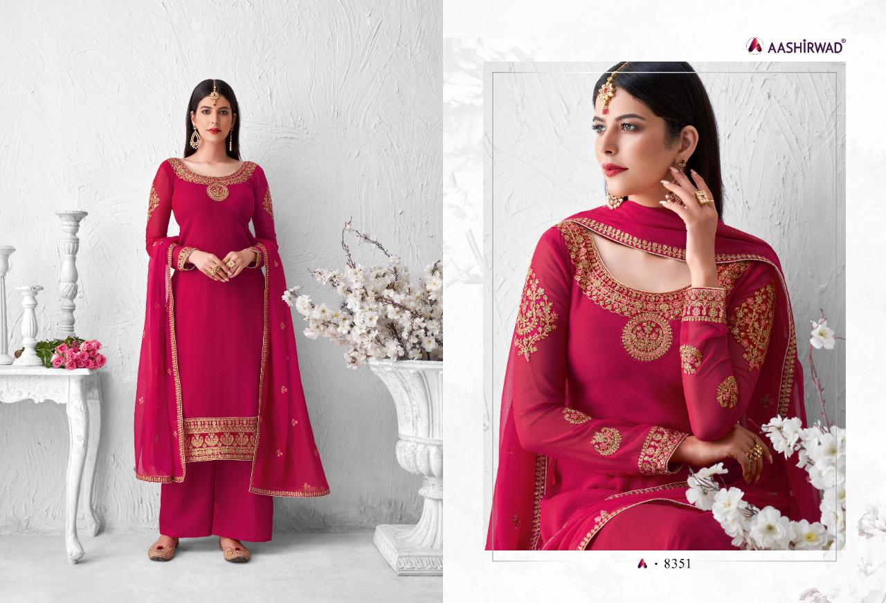 Aashirwad  Presents  Saffron 8348  Salwar Kameez