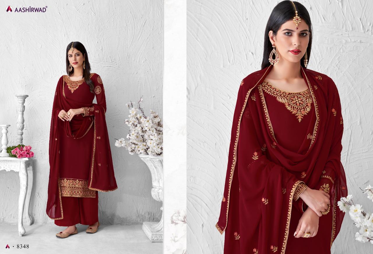 Aashirwad  Presents  Saffron 8348  Salwar Kameez