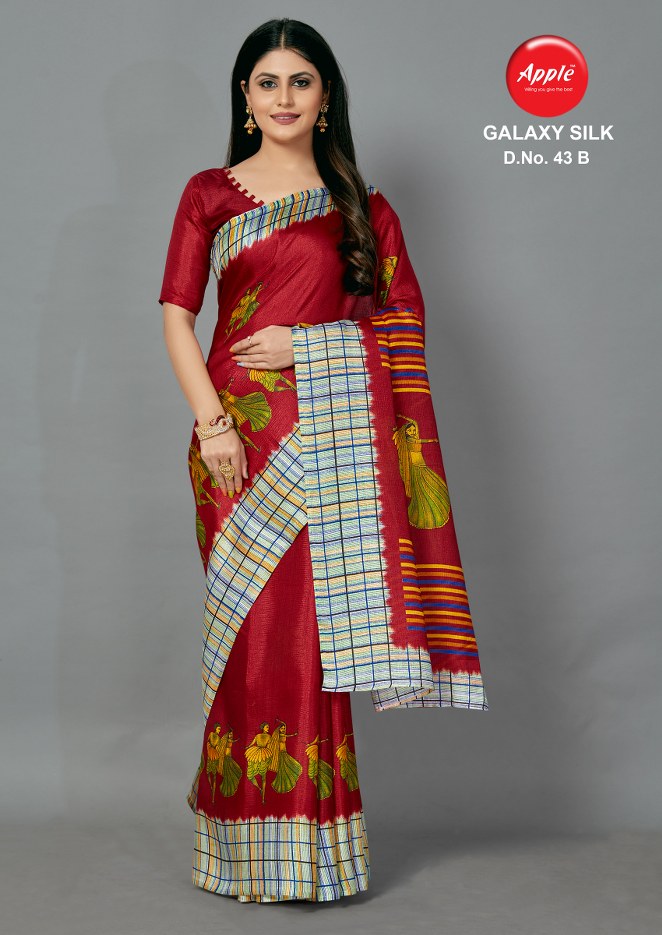 Apple Presents Galaxy Silk  Vol 43 Casual Wears  Sarees Collection
