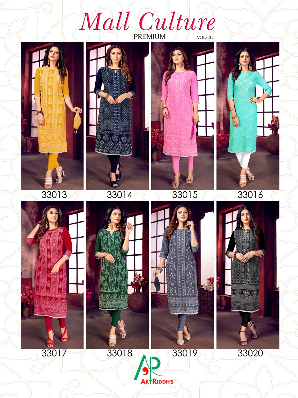 Art Riddhs Presents Mall Culture  Vol 5 Stylish Kurti Collection