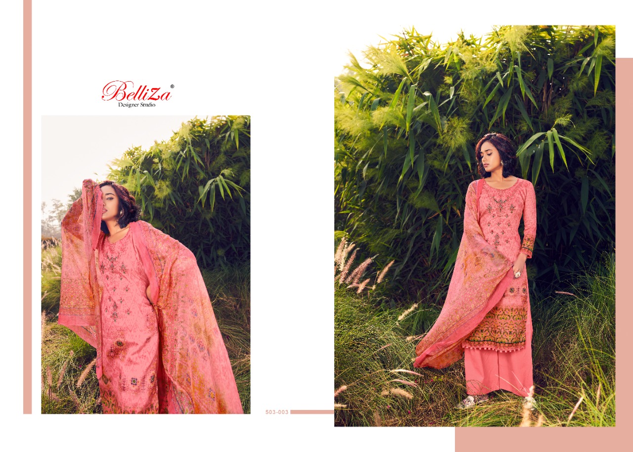Belliza  Presents Rustic Garden Dress Materials Collection