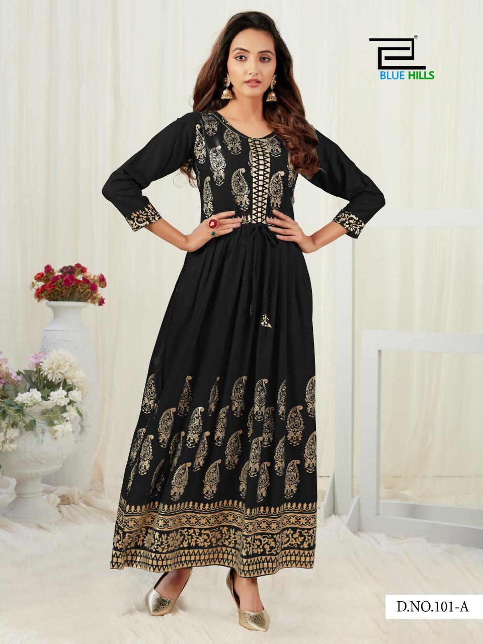 Blue Hills Presents  Gold Touch  Long Kurtis Collection