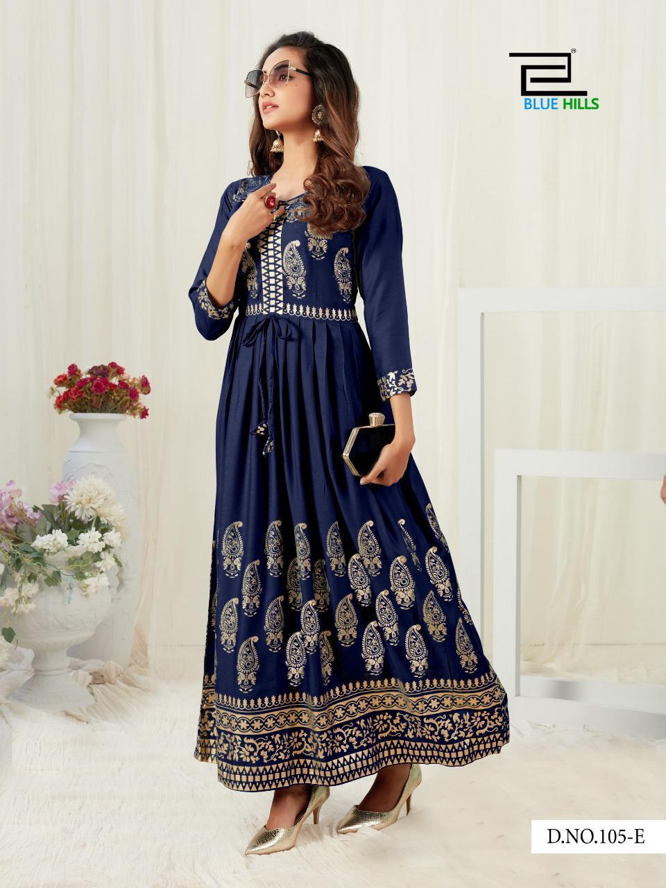 Blue Hills Presents  Gold Touch  Long Kurtis Collection