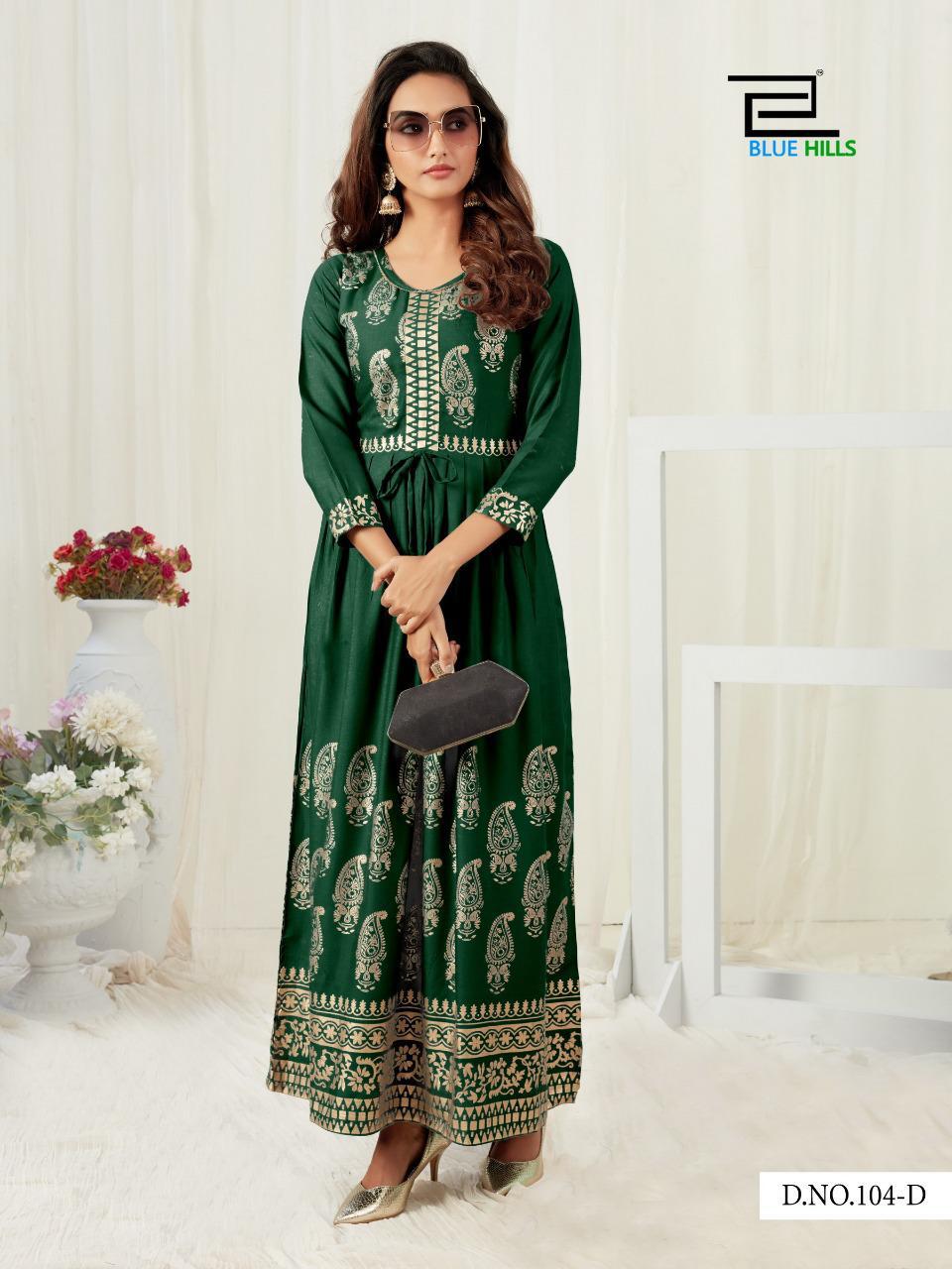 Blue Hills Presents  Gold Touch  Long Kurtis Collection