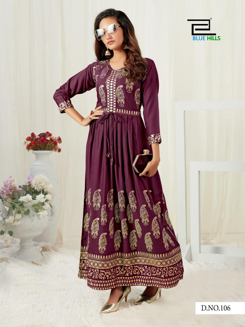 Blue Hills Presents  Gold Touch  Long Kurtis Collection