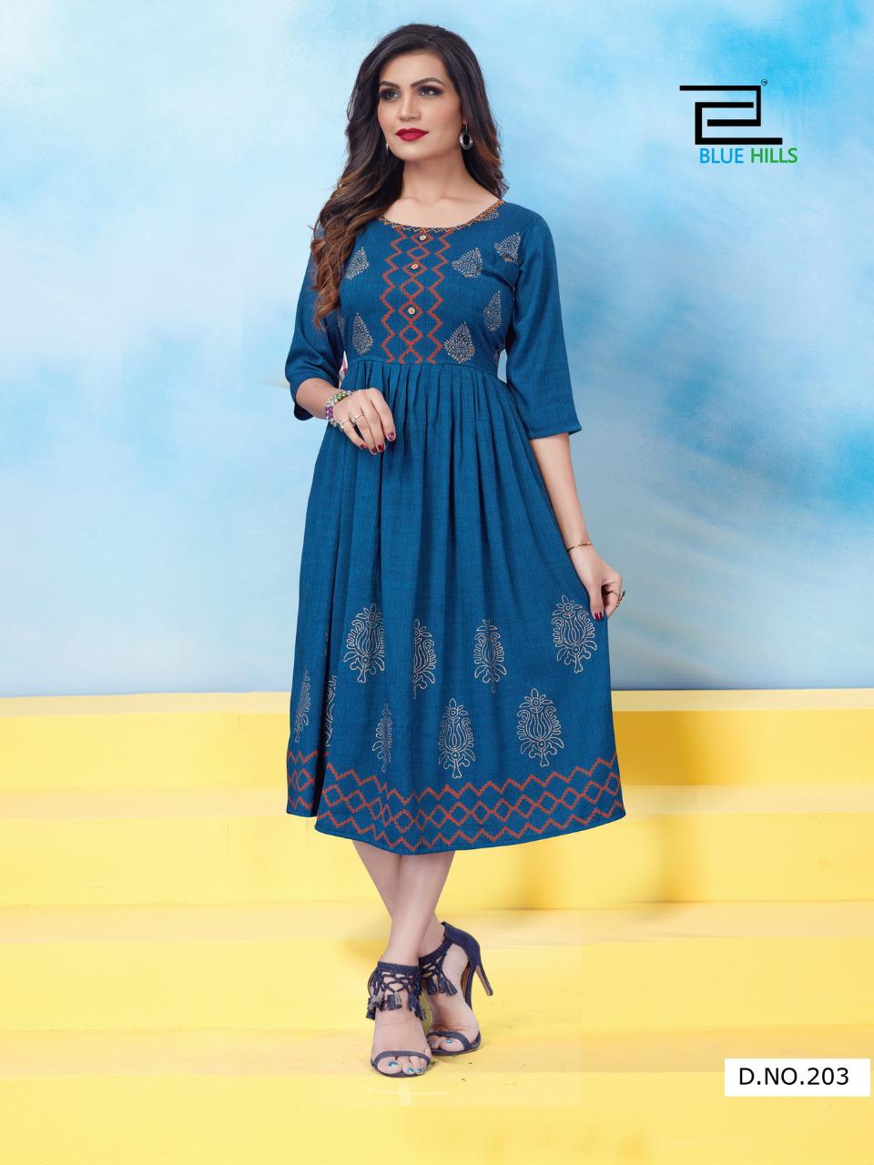 Blue Hills  Presents Trend Vol 5  Long Kurtis Collection