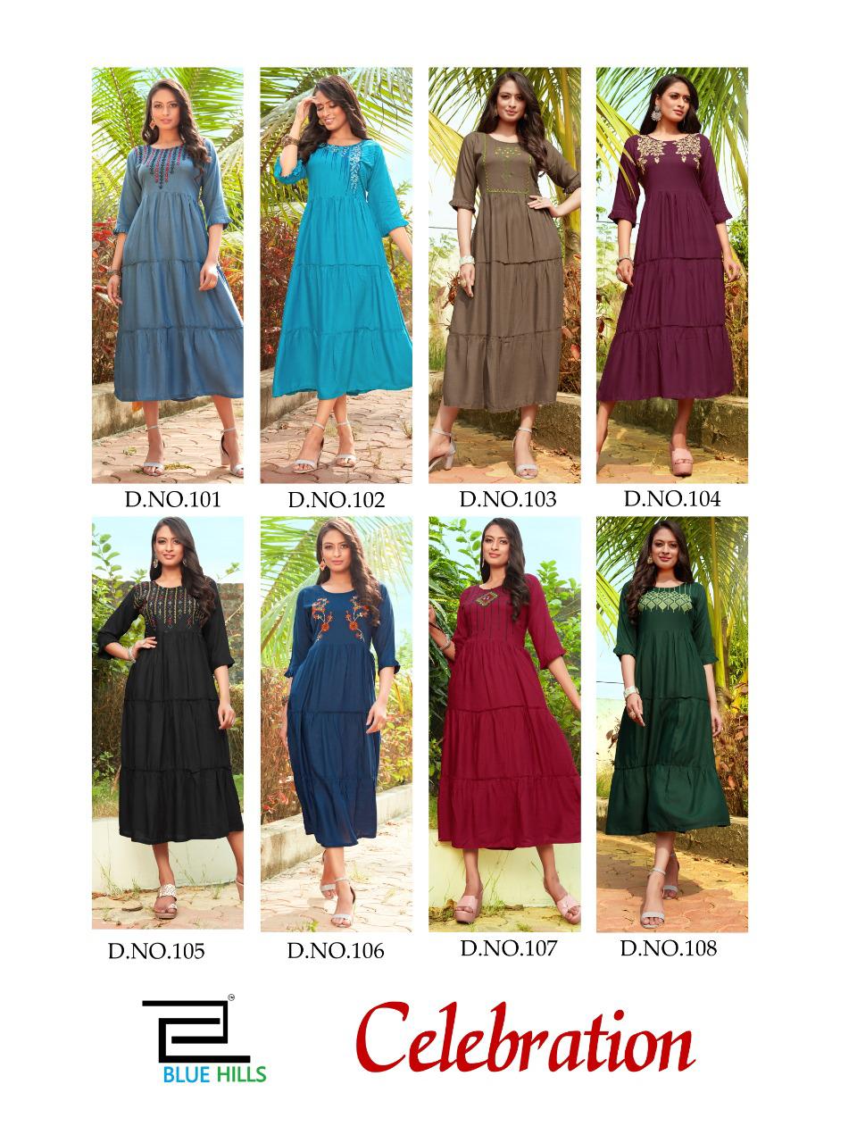 Blue Hils  Presents  Celebration Vol 1 Designer Kurtis Collection