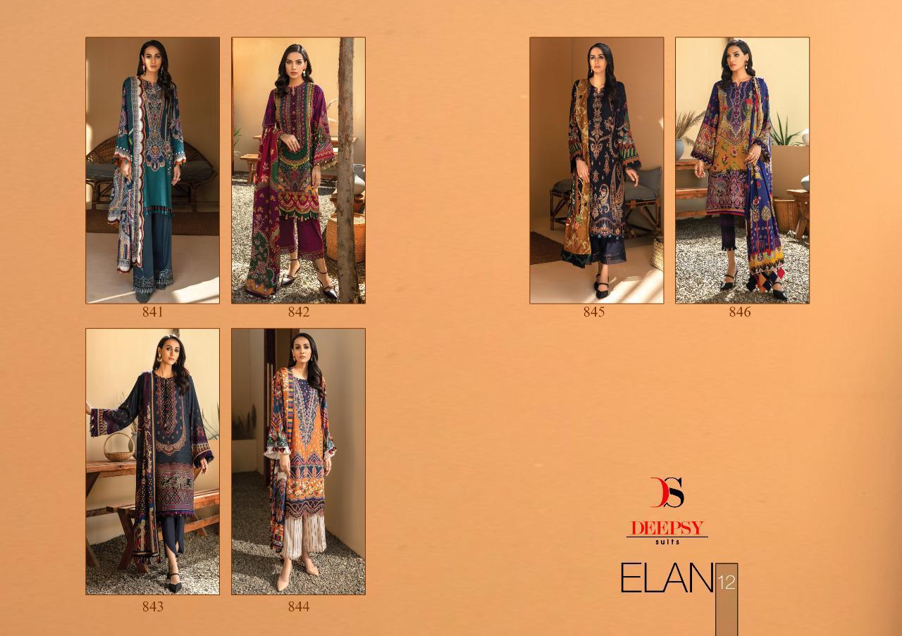 Deepsy Presents  Elan Vol 12  Designer Pakistani Suits