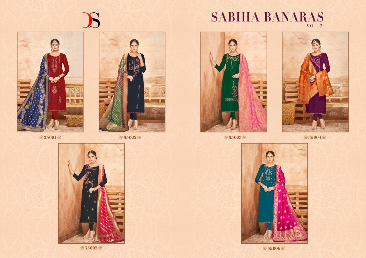 Deepsy  Presents Sabiha Banaras  Vol 2  Designer Dress Material