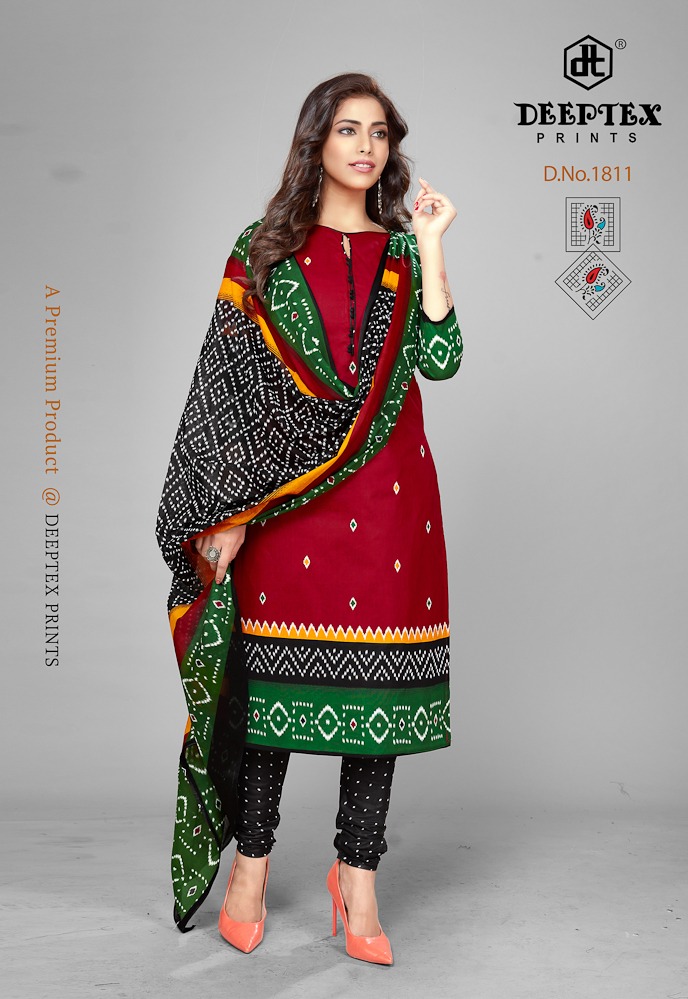 Deeptex  Presents  Chiefguest  Vol 18   Cotton Dress Material