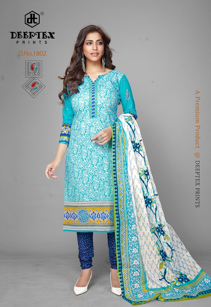 Deeptex  Presents  Chiefguest  Vol 18   Cotton Dress Material