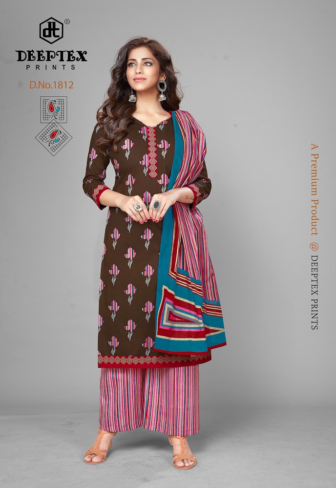 Deeptex  Presents  Chiefguest  Vol 18   Cotton Dress Material
