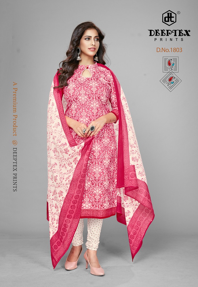Deeptex  Presents  Chiefguest  Vol 18   Cotton Dress Material