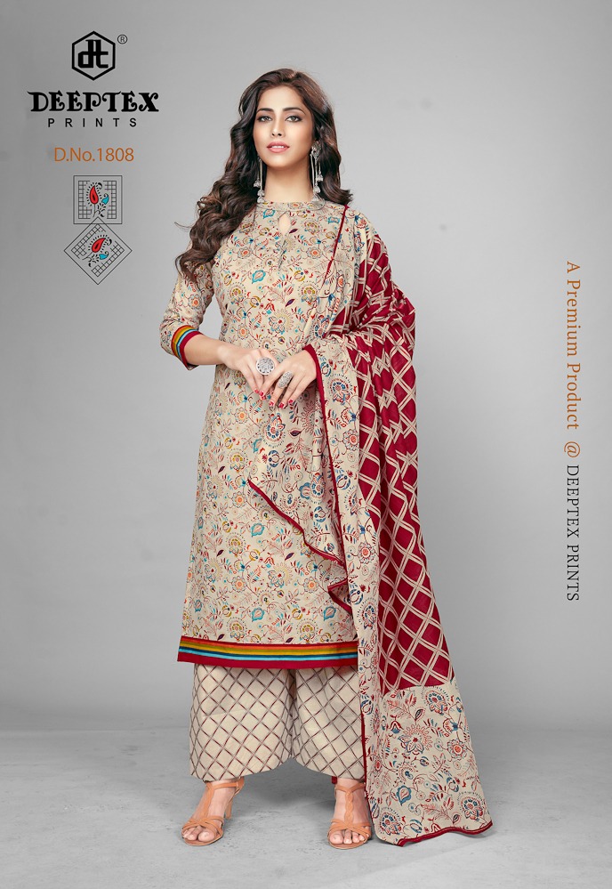 Deeptex  Presents  Chiefguest  Vol 18   Cotton Dress Material