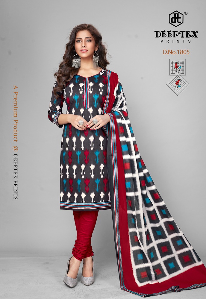 Deeptex  Presents  Chiefguest  Vol 18   Cotton Dress Material