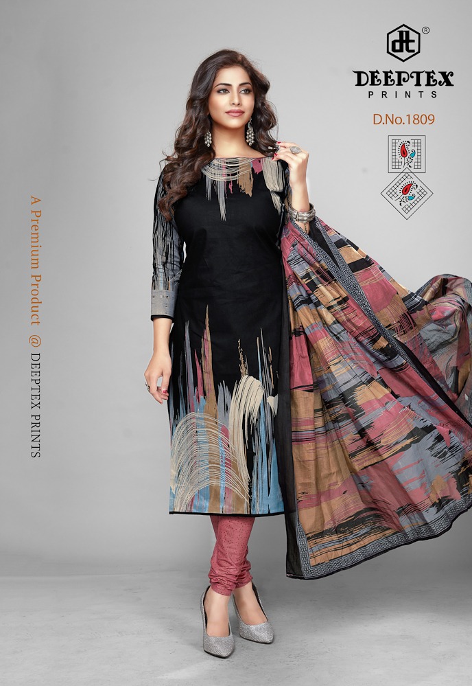 Deeptex  Presents  Chiefguest  Vol 18   Cotton Dress Material