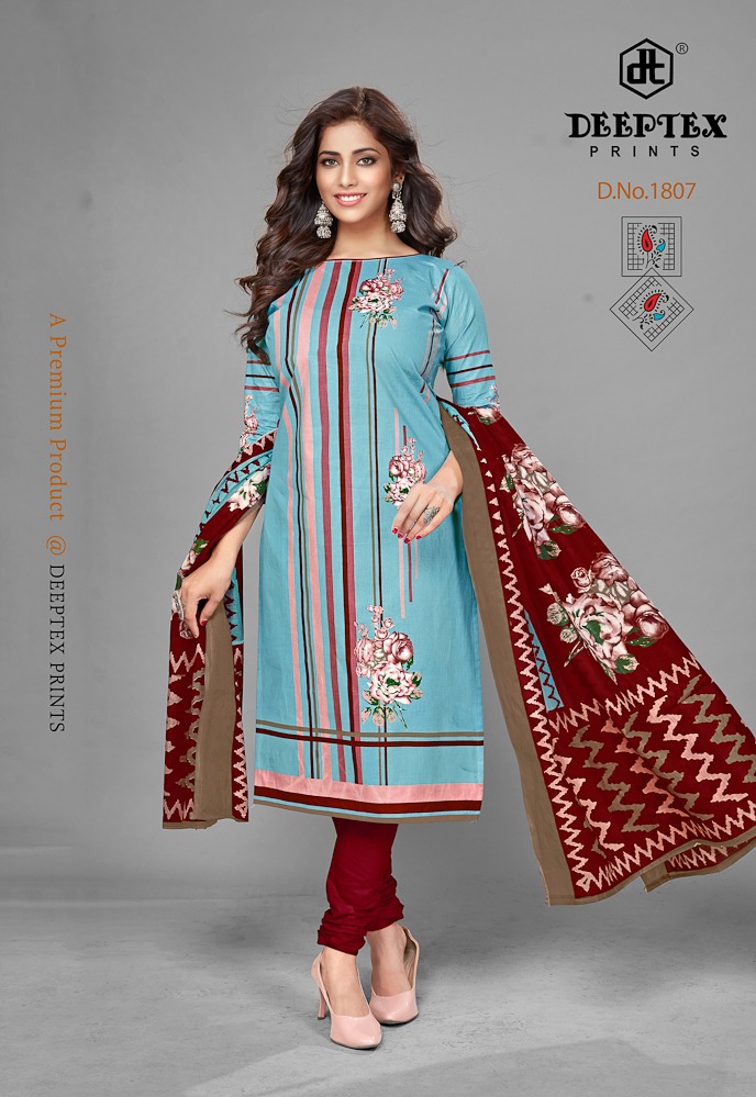 Deeptex  Presents  Chiefguest  Vol 18   Cotton Dress Material