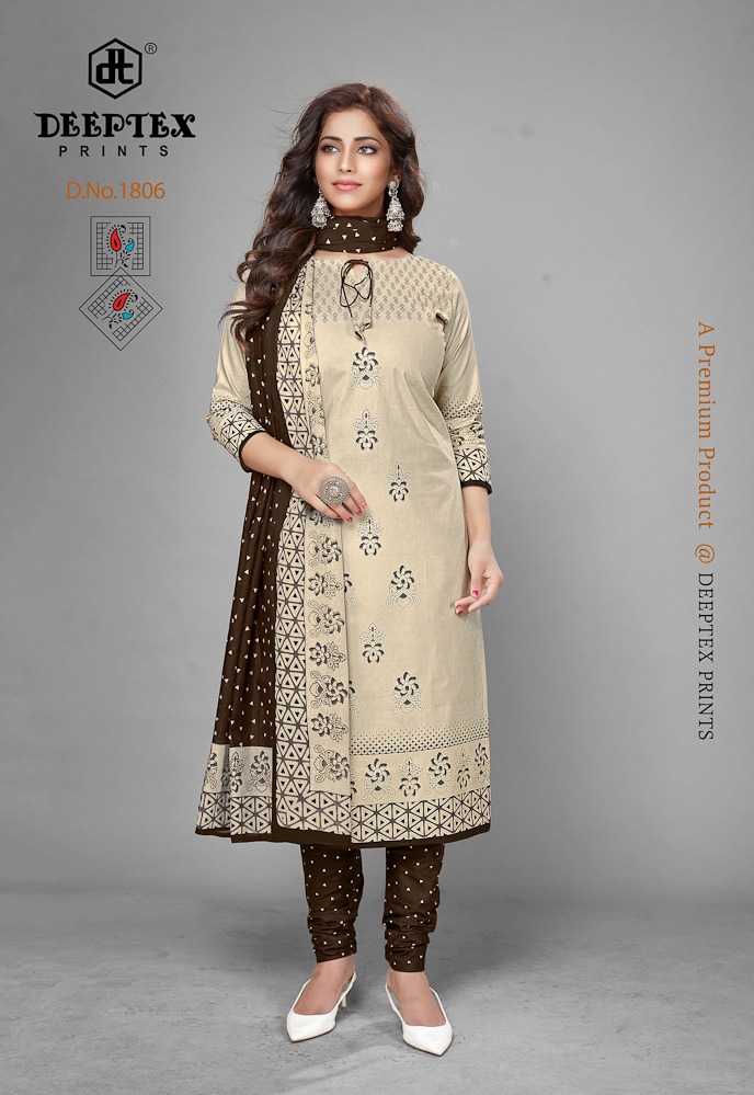 Deeptex  Presents  Chiefguest  Vol 18   Cotton Dress Material