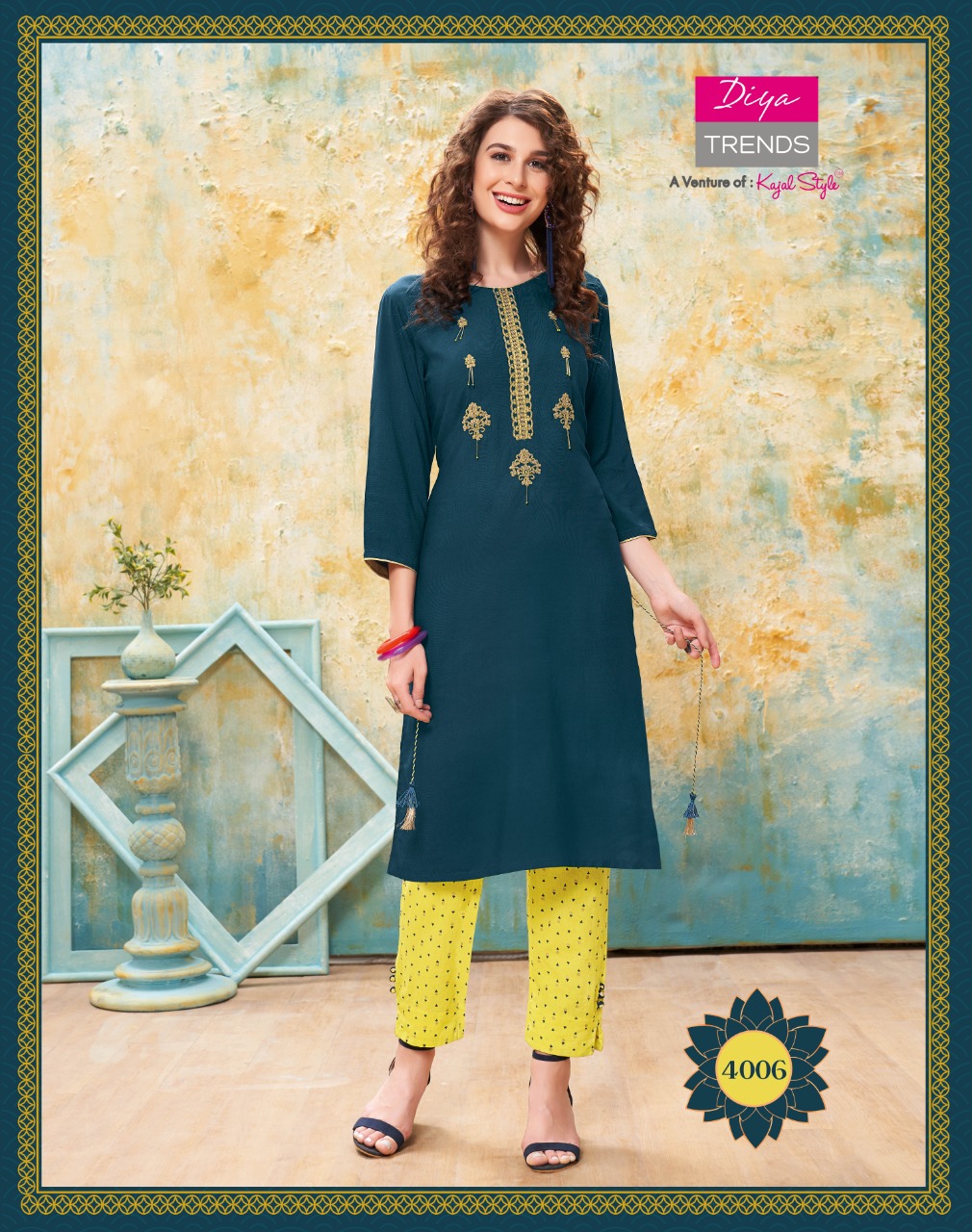 Diya Trends Presents Forever Vol 4  Kurti With Bottom