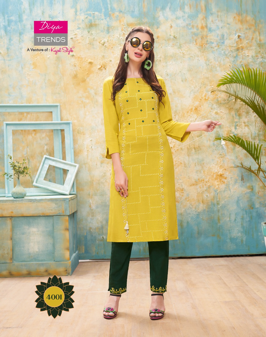 Diya Trends Presents Forever Vol 4  Kurti With Bottom