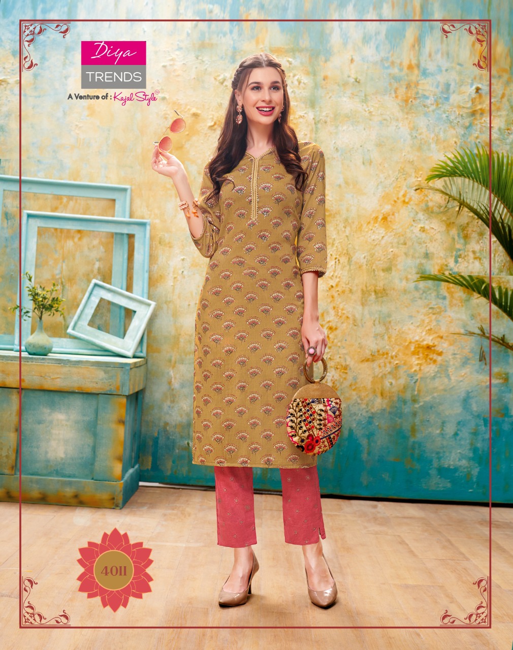 Diya Trends Presents Forever Vol 4  Kurti With Bottom