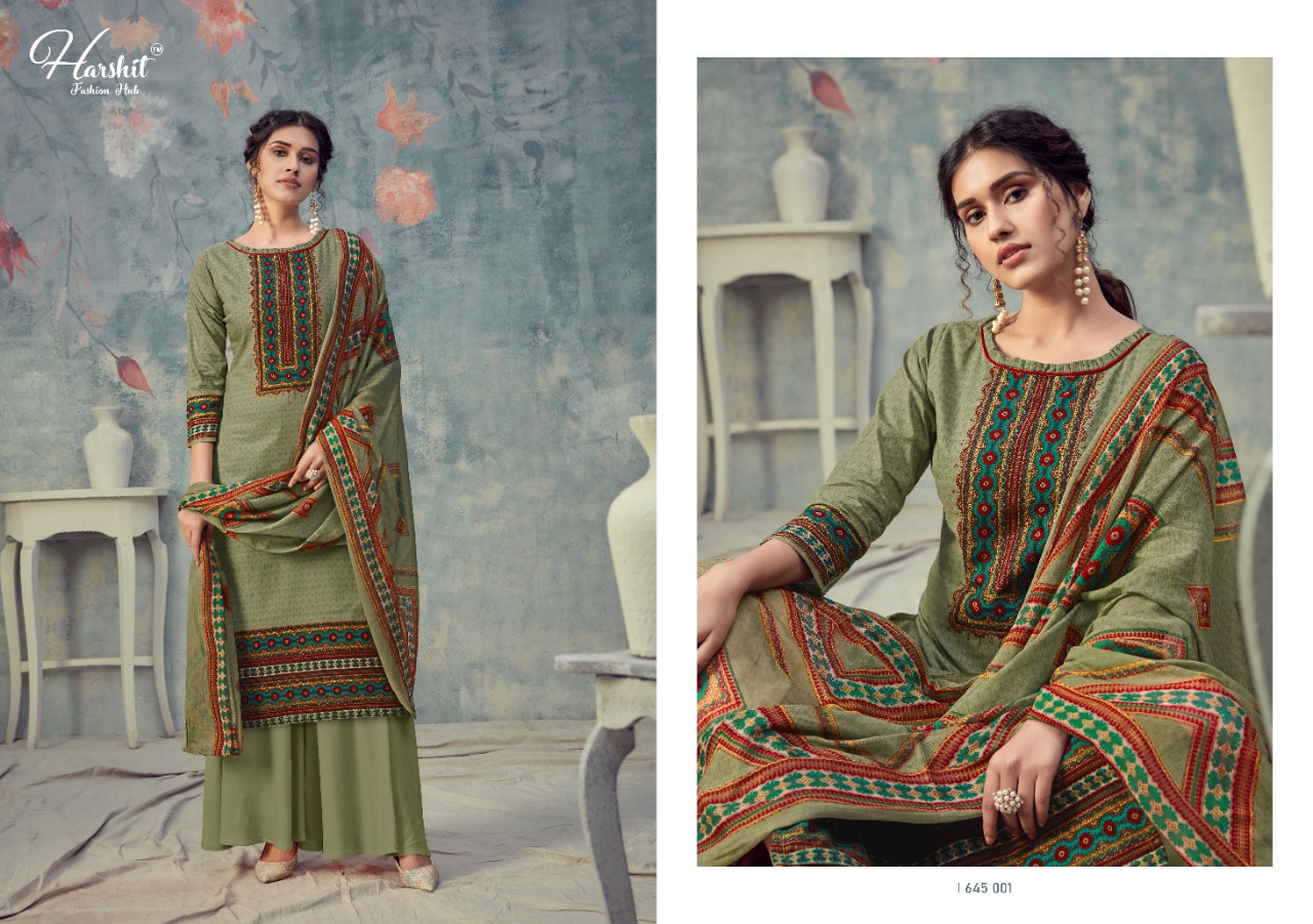 Harshit  Presents Sanjeeda Designer Dress Material
