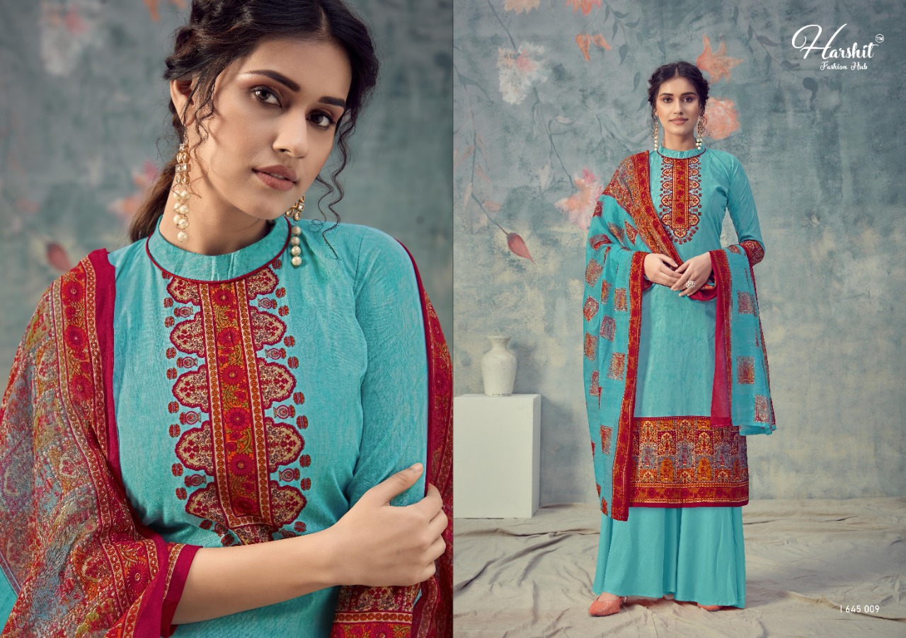 Harshit  Presents Sanjeeda Designer Dress Material