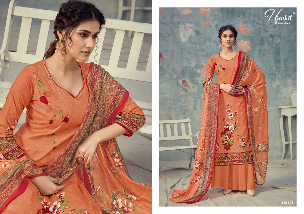 Harshit  Presents Sanjeeda Designer Dress Material