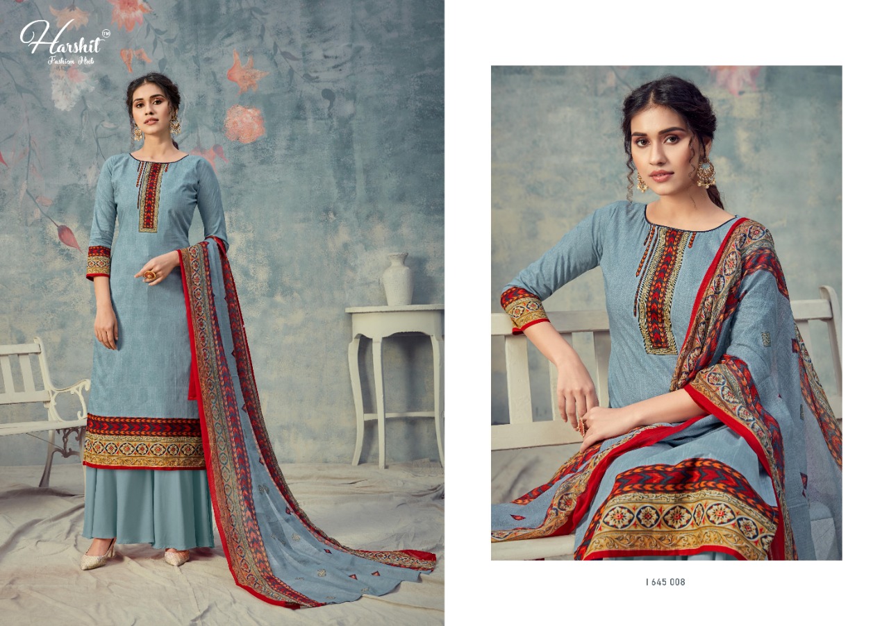 Harshit  Presents Sanjeeda Designer Dress Material