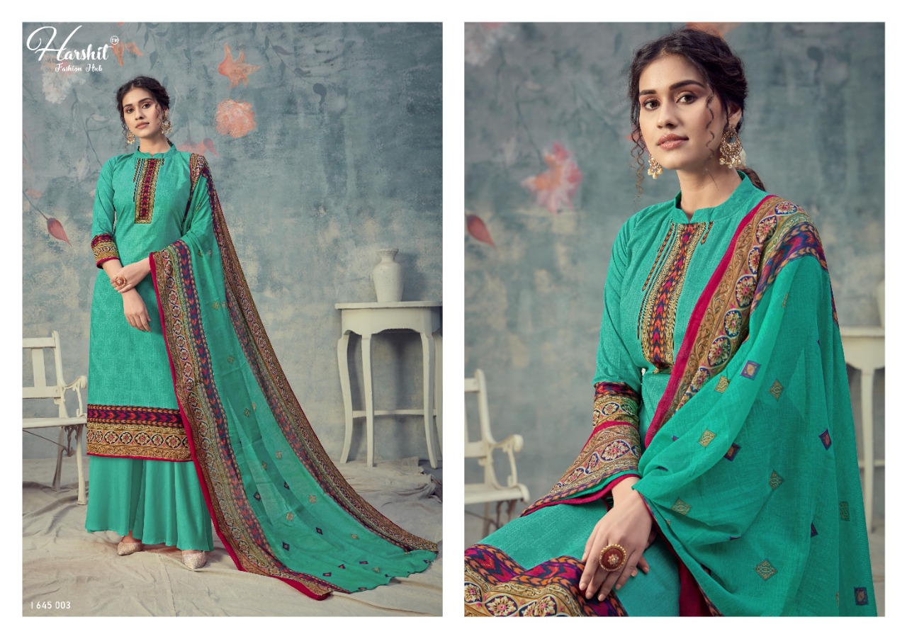 Harshit  Presents Sanjeeda Designer Dress Material