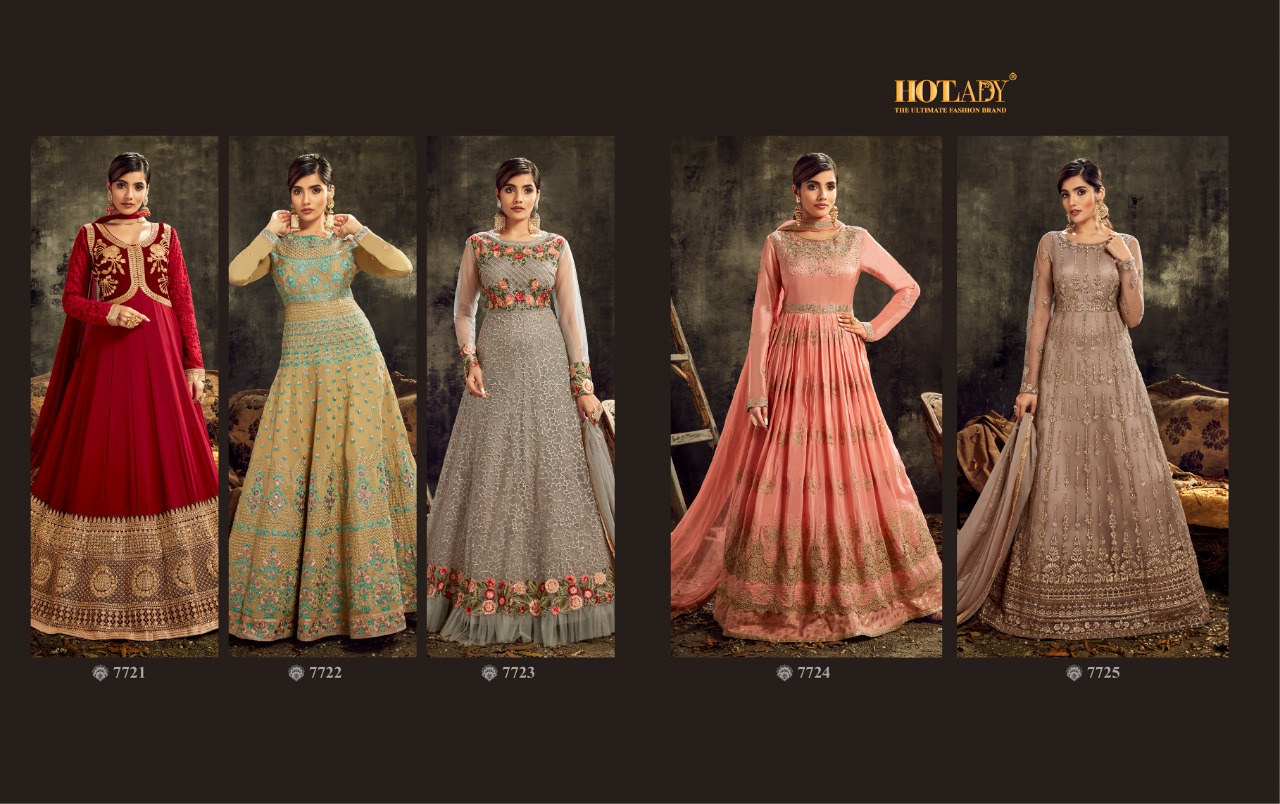 Hotlady Sareena 7721 Series Designer Salwar Suits Collection