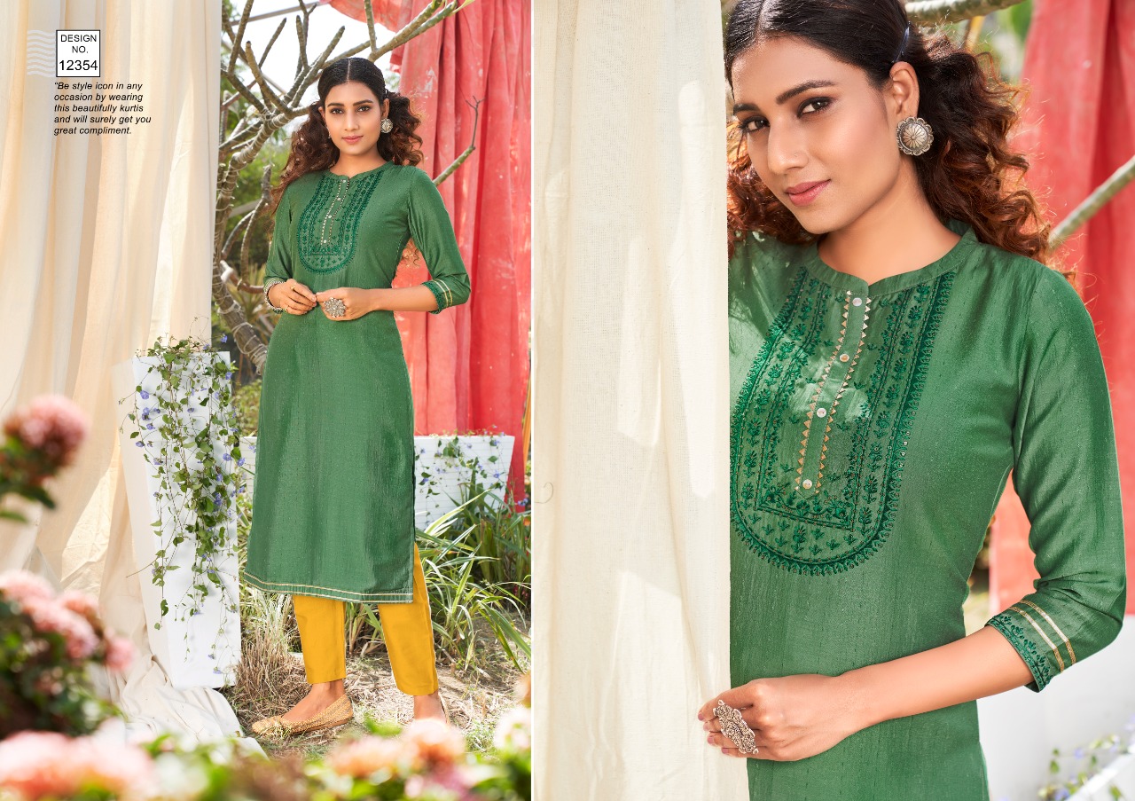 Kalaroop Presents  Kites  Designer Kurtis Collection