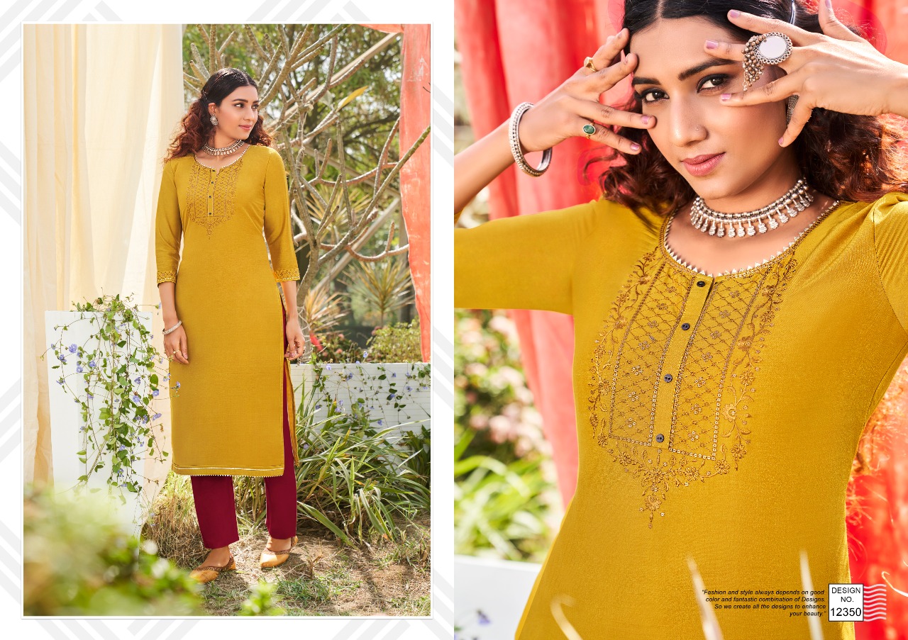 Kalaroop Presents  Kites  Designer Kurtis Collection