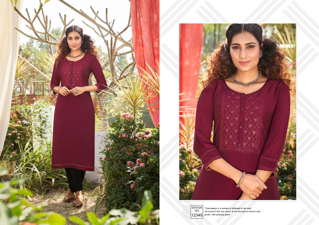Kalaroop Presents  Kites  Designer Kurtis Collection