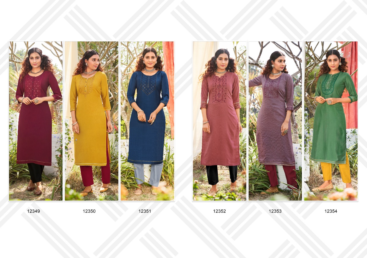 Kalaroop Presents  Kites  Designer Kurtis Collection