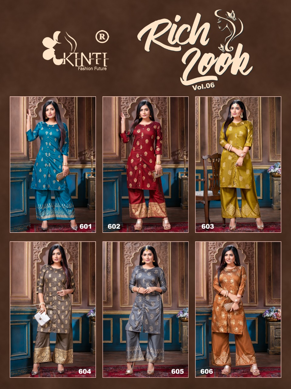 Kinti Presents Rich Look Vol 6 Kurti  With Bottom