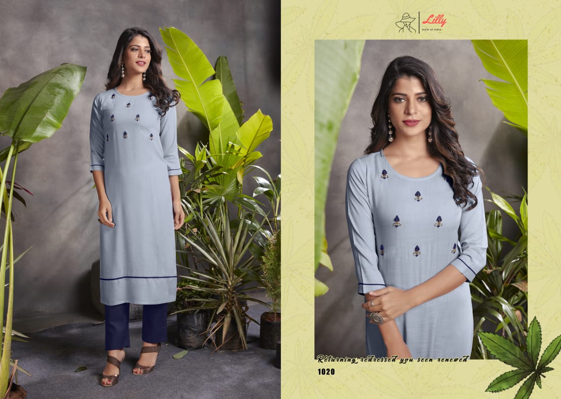 Lilly Presents Raj Shree Kurtis With Bottom