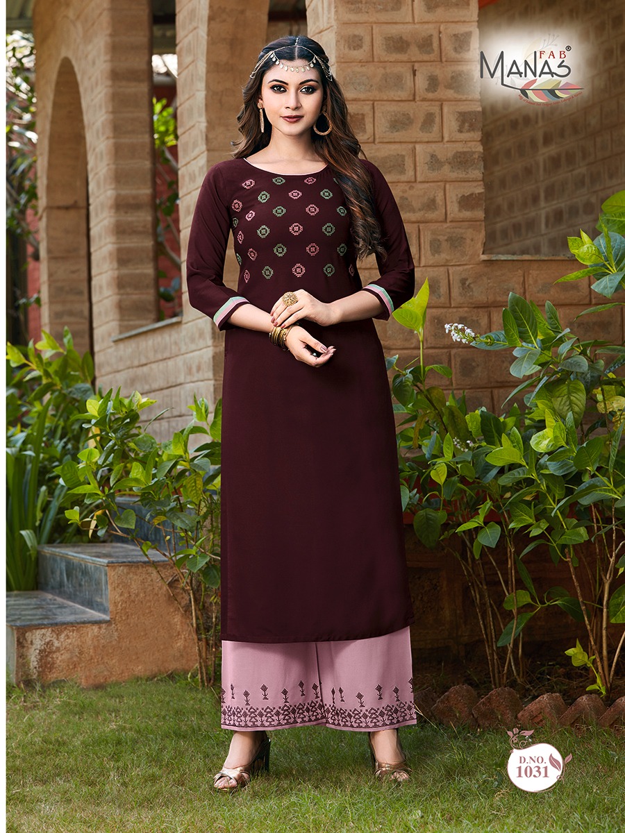 Manas Presents Anishka  Vol 5 Designer Kurti  With  Bottom