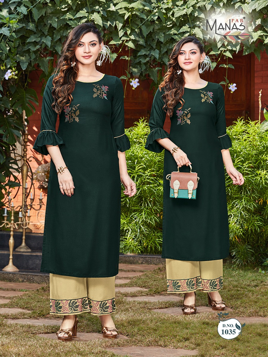 Manas Presents Anishka  Vol 5 Designer Kurti  With  Bottom