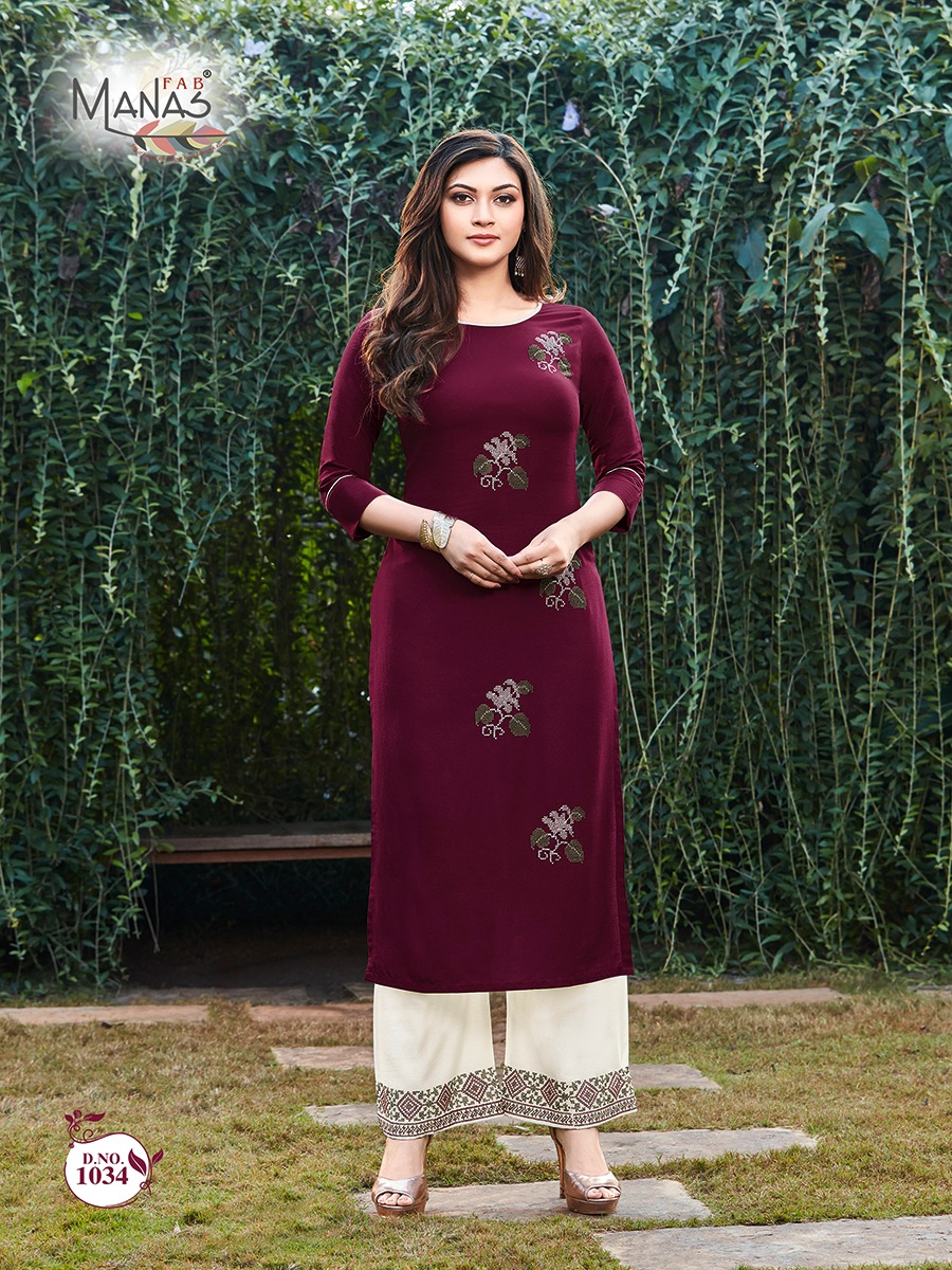 Manas Presents Anishka  Vol 5 Designer Kurti  With  Bottom