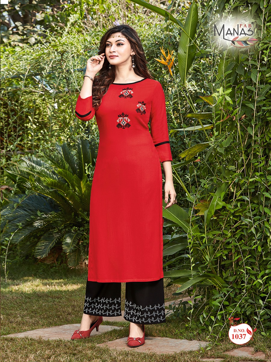 Manas Presents Anishka  Vol 5 Designer Kurti  With  Bottom