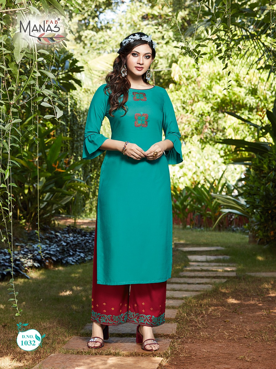Manas Presents Anishka  Vol 5 Designer Kurti  With  Bottom