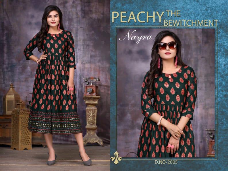 Nayra Flower Ethnic Wear Long Kurtis Collection