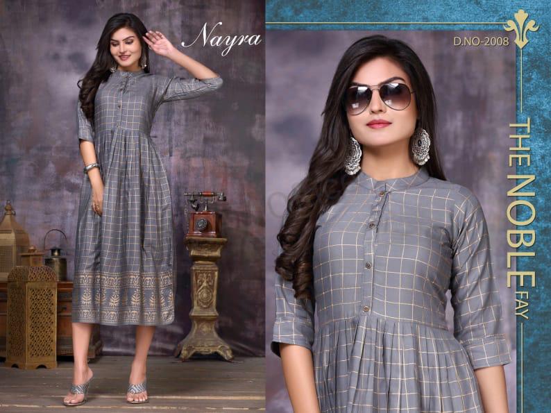 Nayra Flower Ethnic Wear Long Kurtis Collection