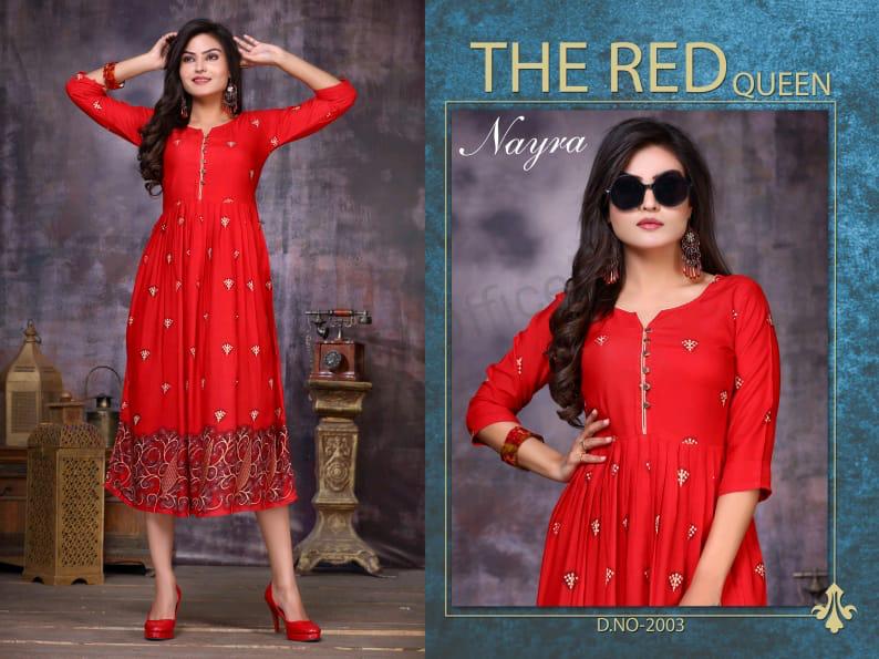 Nayra Flower Ethnic Wear Long Kurtis Collection