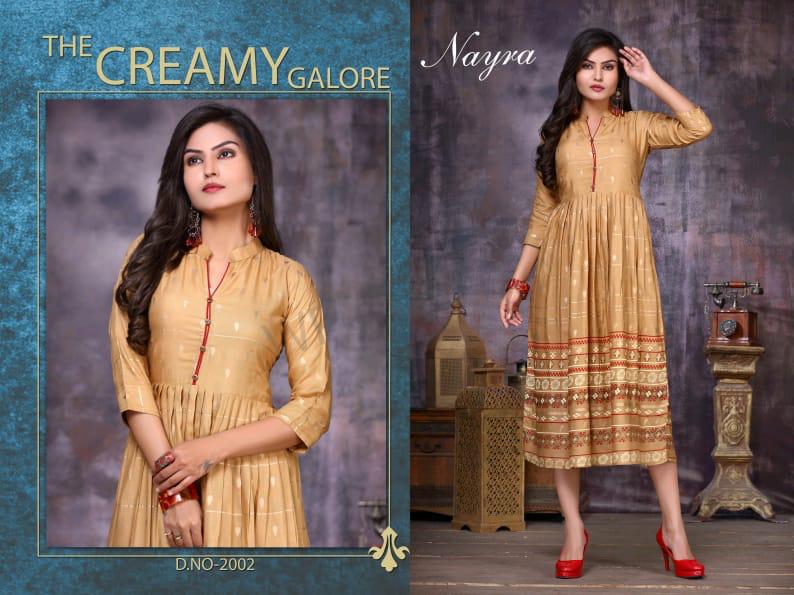 Nayra Flower Ethnic Wear Long Kurtis Collection